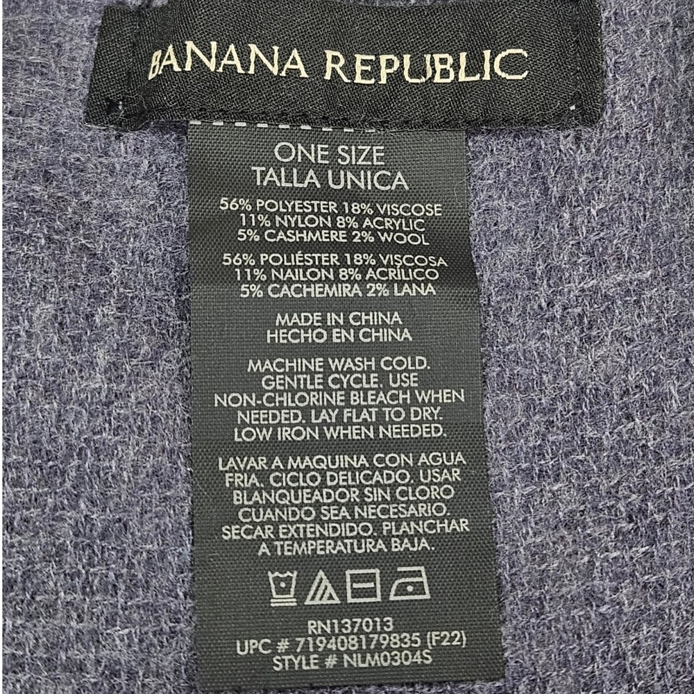 Banana‎ Republic Plaid Fringe Poncho Wrap One Size Wool Cashmere Blend Tartan - Picture 2 of 8